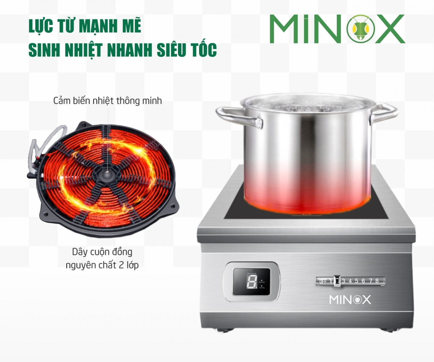 Bếp từ 5kw hầm công nghiệp